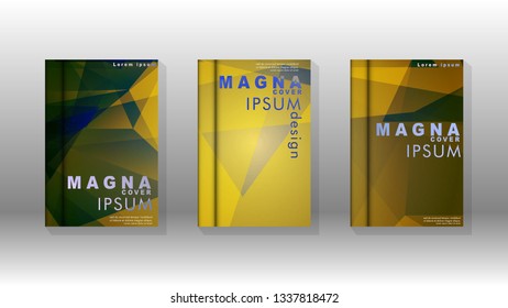 Abstract colorful and triangular background. book design concept. Futuristic business layout. Digital poster template. Vector Design - eps10
