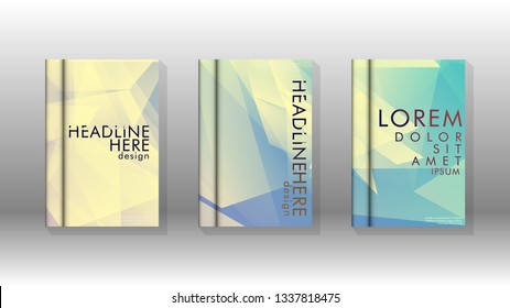 Abstract colorful and triangular background. book design concept. Futuristic business layout. Digital poster template. Vector Design - eps10