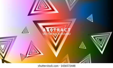 Abstract colorful triangular background with gradient color - Vector