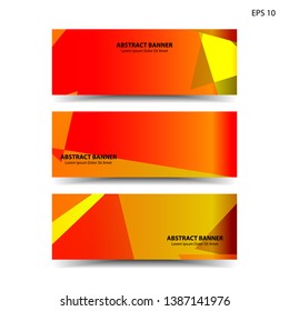 Abstract colorful triangular background. Colorful smooth banner template - Vector