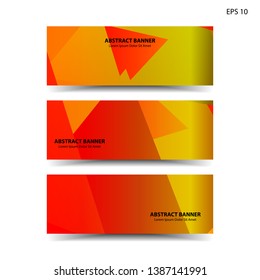 Abstract colorful triangular background. Colorful smooth banner template - Vector