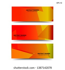 Abstract colorful triangular background. Colorful smooth banner template - Vector