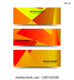 Abstract colorful triangular background. Colorful smooth banner template - Vector