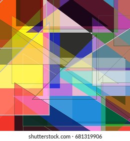 Abstract colorful triangular background, vector