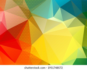 Abstrakter bunter dreieckiger geometrischer Hintergrund, Vektorgrafik