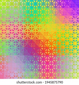 Abstrakte bunt dreieckige geometrische Formen, Hintergrund, Vektorgrafik. Keine Transparenz, kein Farbverlauf.