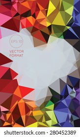 Abstract colorful triangular low poly style vector background,Vector illustration