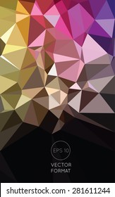 Abstract colorful triangular low poly style vector background,Vector illustration