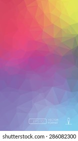 Abstract colorful triangular low poly style vector background,Vector illustration