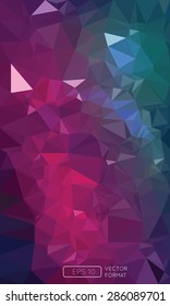 Abstract colorful triangular low poly style vector background,Vector illustration