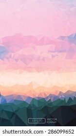 Abstract colorful triangular low poly style vector background,Vector illustration