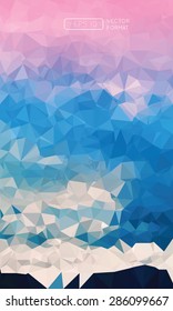 Abstract colorful triangular low poly style vector background,Vector illustration