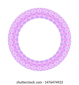 Abstract colorful triangular mosaic circle border - round circular vector element