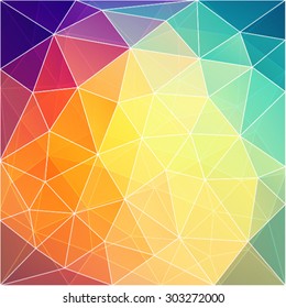 abstract colorful triangular random pattern background design vector