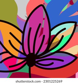 abstract colorful tropical contemporary floral background pattern. beauty flower and summer theme