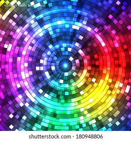 Abstract Colorful Tunnel. Background. Vector
