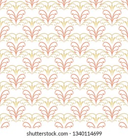 Abstract colorful twig seamless pattern. Fashion graphic color background design. Modern stylish abstract texture. Colorful template for prints, textile, wrapping, business, etc. Vector illustration