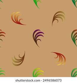 Abstract colorful twigs seamless pattern. Fashion graphic background design. Modern stylish abstract texture. Design colorful template for prints, textile, wrapping, wallpaper. Vector illustration