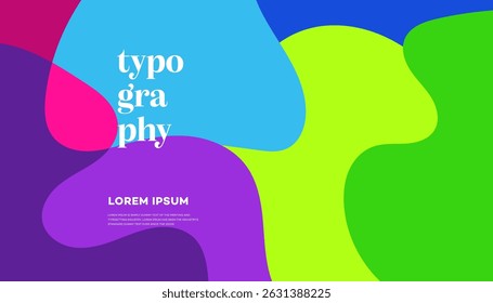 Abstract Colorful Typography Background Design Template