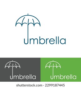Abstract Colorful Umbrella Logo Design with Simple Concept