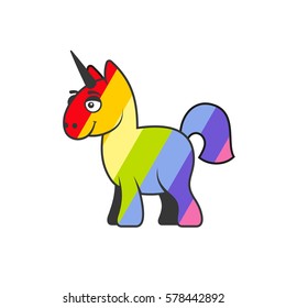 Abstract Colorful Unicorn. Vector.