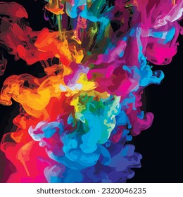 Abstract colorful unique background. Modern Art. Beautiful mixed background, mixed light abstract texture. Rainbow colorful background. Vector illustration.