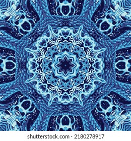 Abstract colorful unique kaleidoscope ethnic black background