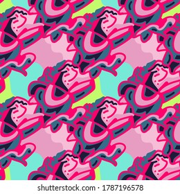 Abstract colorful unusual pattern. Seamless backdrop