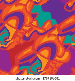 Abstract colorful unusual pattern. Seamless backdrop