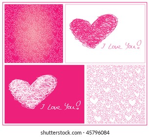 Abstract Colorful Valentine's Day Card Background