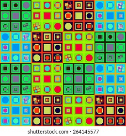 Abstract colorful variable pattern in op art style