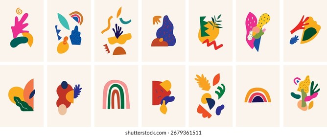 Abstract colorful vector art Posters. Abstract compositions, designs for posters	