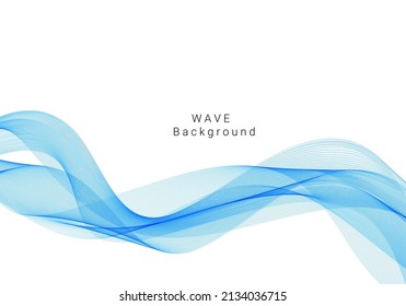 Abstract colorful vector background blue flowing wave design 