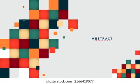 Abstract Colorful Vector Background with Central Space for Text or Design