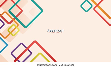 Abstract Colorful Vector Background with Central Space for Text or Design
