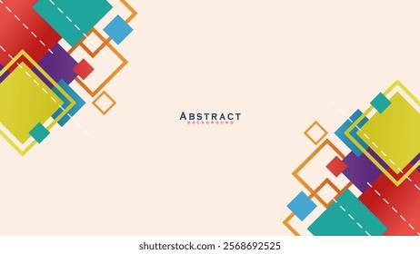 Abstract Colorful Vector Background with Central Space for Text or Design
