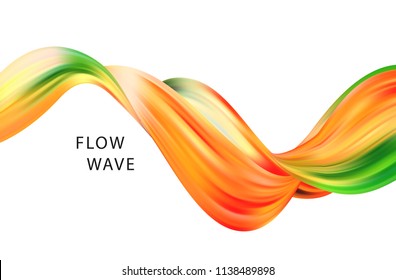 Abstract colorful vector background, color flow liquid wave for design brochure, website, flyer. EPS10