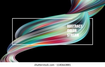 Abstract colorful vector background, color flow liquid wave for design brochure, website, flyer, leaflet. Stream fluid