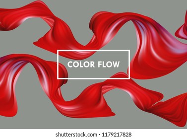 Abstract colorful vector background, color flow liquid wave for design brochure, website, flyer. Stream fluid. Acrylic paint