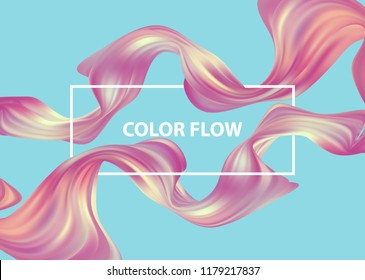 Abstract colorful vector background, color flow liquid wave for design brochure, website, flyer. Stream fluid. Acrylic paint