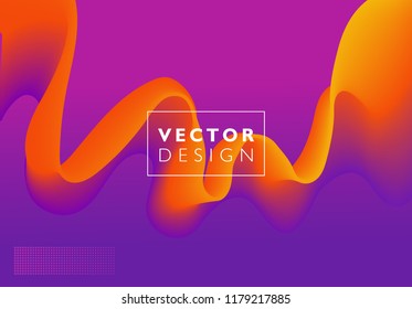 Abstract colorful vector background, color flow liquid wave for design brochure, website, flyer. Stream fluid