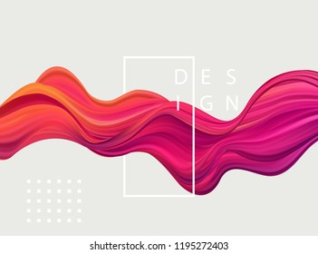Abstract colorful vector background, color flow liquid wave for design brochure, website, flyer. Stream fluid. Acrylic paint