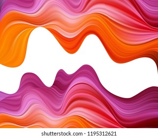 Abstract colorful vector background, color flow liquid wave for design brochure, website, flyer. Stream fluid. Acrylic paint