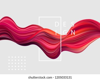 Abstract colorful vector background, color flow liquid wave for design brochure, website, flyer. Stream fluid. Acrylic paint