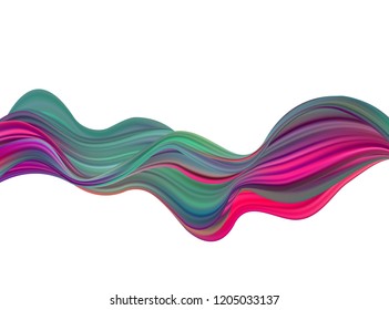 Abstract colorful vector background, color flow liquid wave for design brochure, website, flyer. Stream fluid. Acrylic paint
