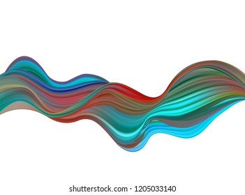 Abstract colorful vector background, color flow liquid wave for design brochure, website, flyer. Stream fluid. Acrylic paint