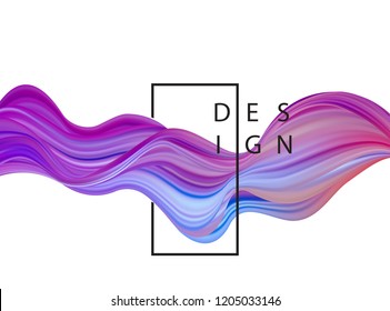 Abstract colorful vector background, color flow liquid wave for design brochure, website, flyer. Stream fluid. Acrylic paint