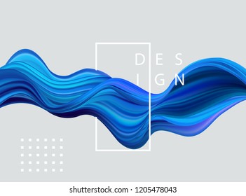 Abstract colorful vector background, color flow liquid wave for design brochure, website, flyer. Stream fluid. Acrylic paint