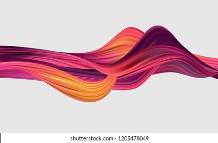 Abstract colorful vector background, color flow liquid wave for design brochure, website, flyer. Stream fluid. Acrylic paint