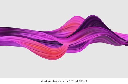 Abstract colorful vector background, color flow liquid wave for design brochure, website, flyer. Stream fluid. Acrylic paint